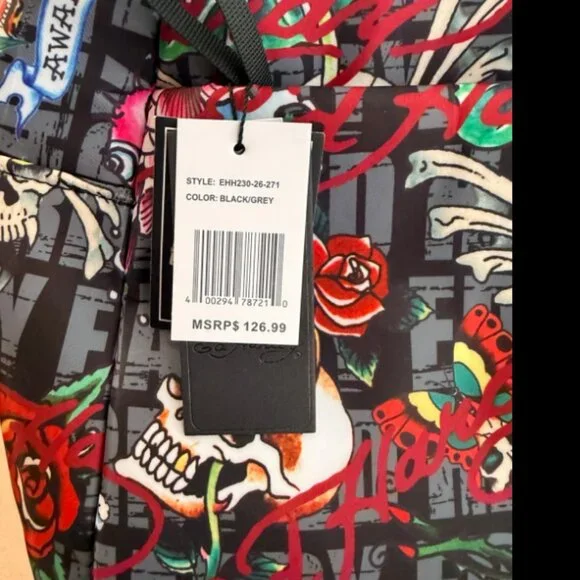 Ed Hardy Extra Large Nylon Duffle Bag/Travel Bag Love Kills Slowly - Picture 4 of 7